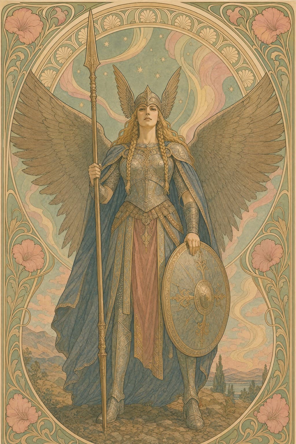 The Valkyrie — Art Nouveau — Portrait