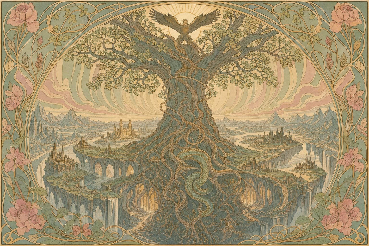 Yggdrasil — Art Nouveau — Cinematic