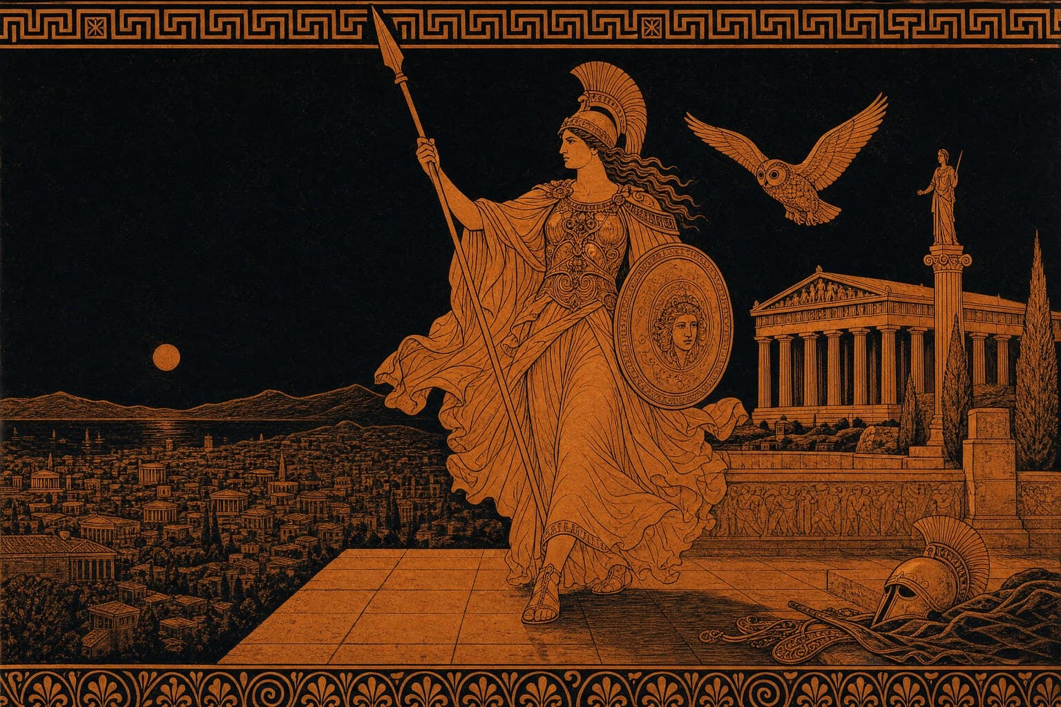 Athena — Attic Red-Figure — Cinematic