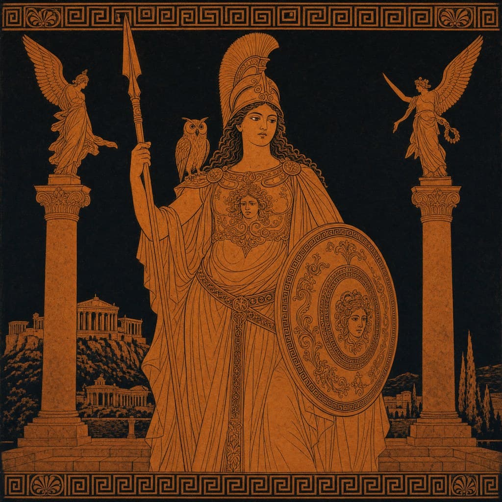 Athena — Attic Red-Figure — Square