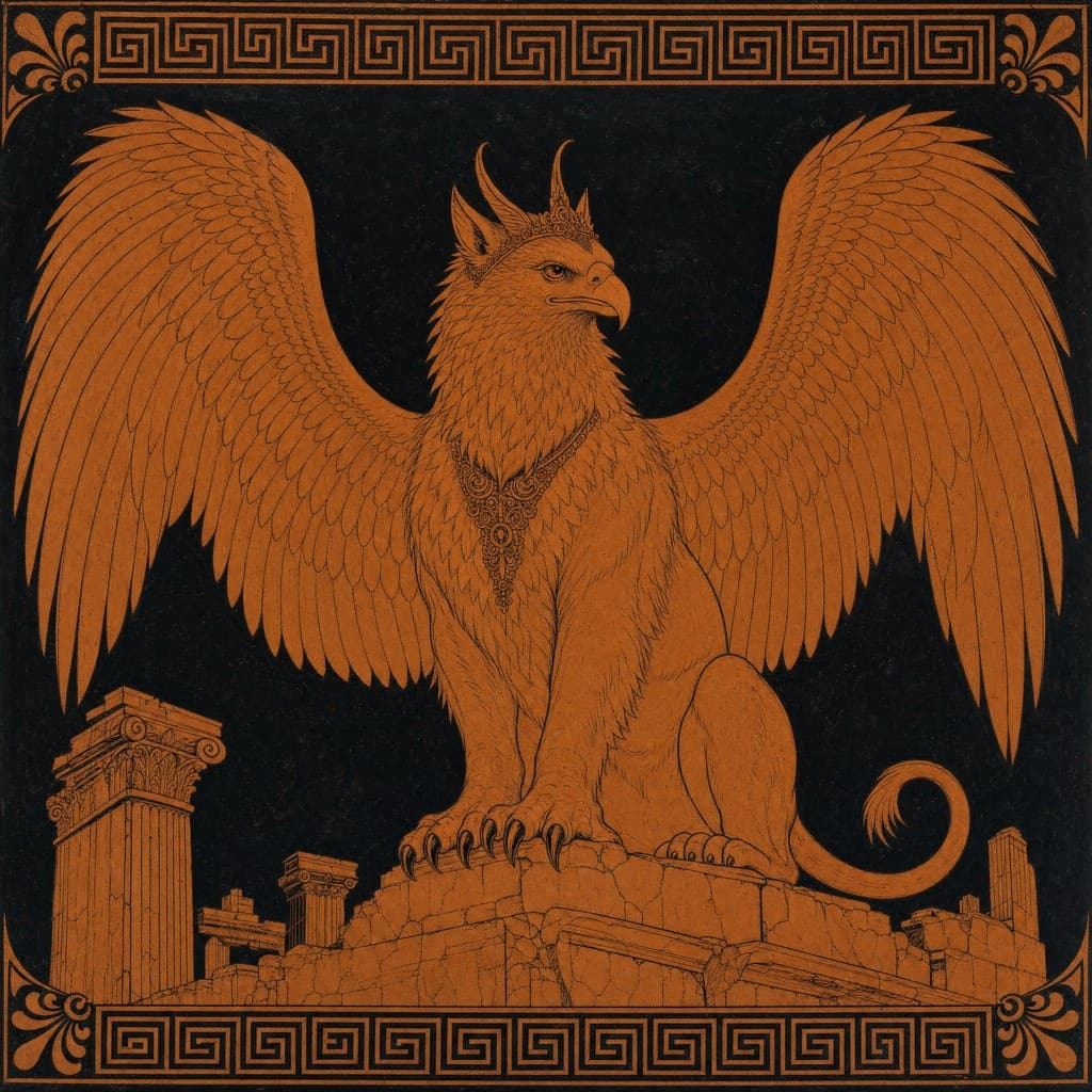 The Griffin — Attic Red-Figure — Square