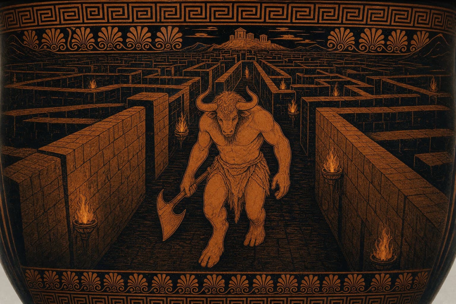 The Minotaur — Attic Red-Figure — Cinematic