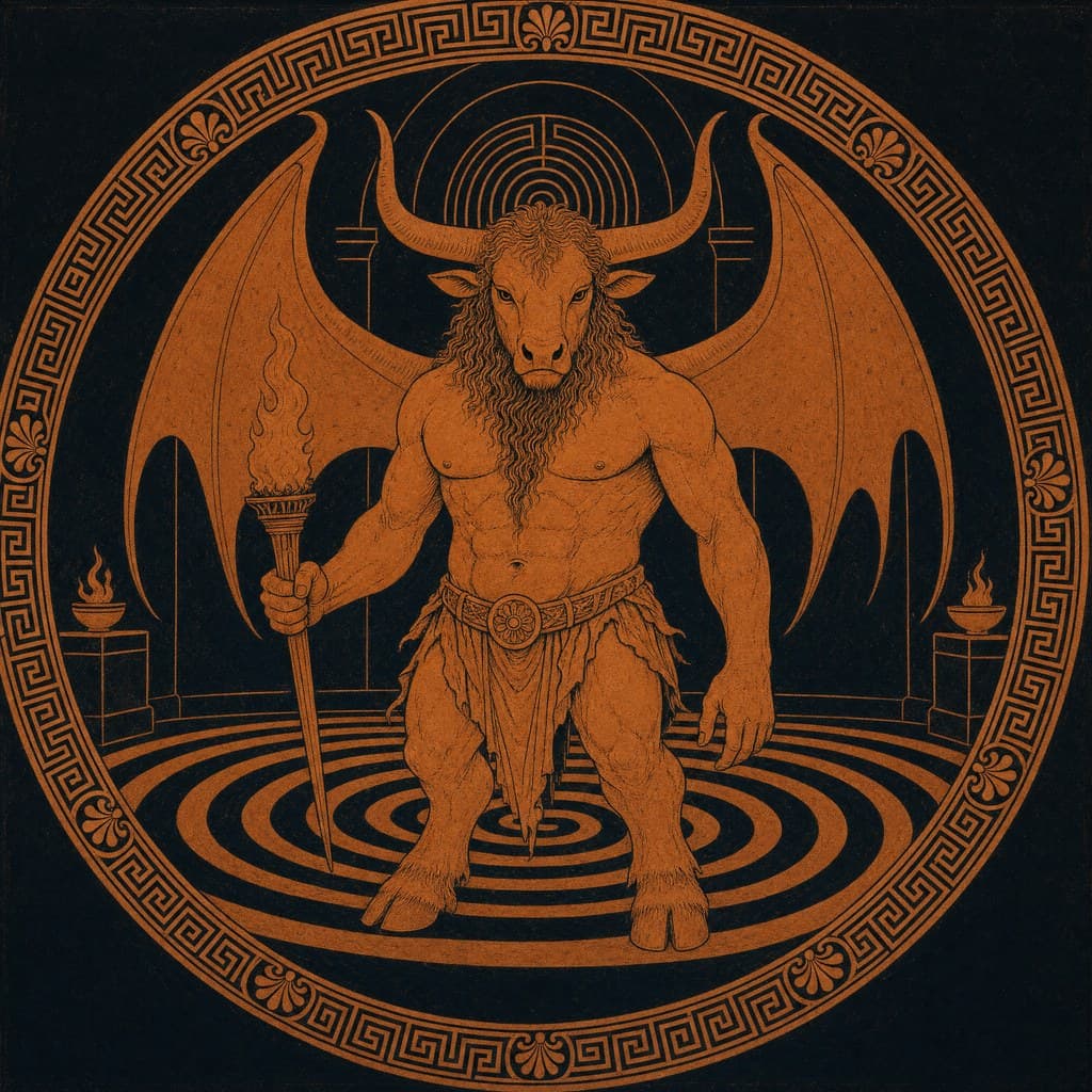 The Minotaur — Attic Red-Figure — Square