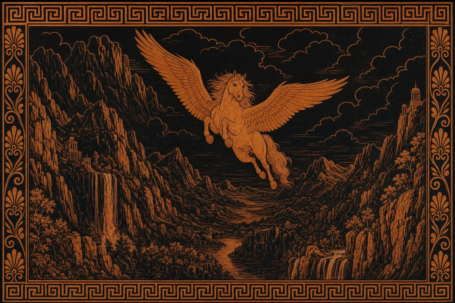 Pegasus — Attic Red-Figure — Cinematic