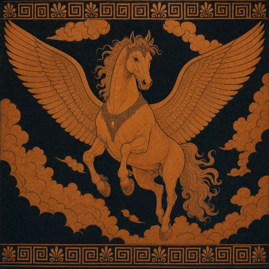 Pegasus — Attic Red-Figure — Square