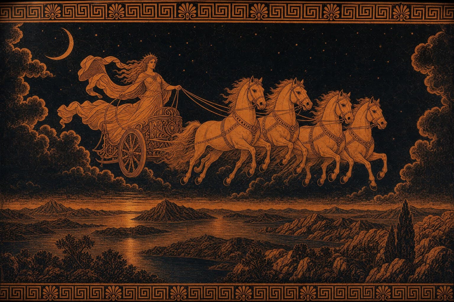 Selene — Attic Red-Figure — Cinematic
