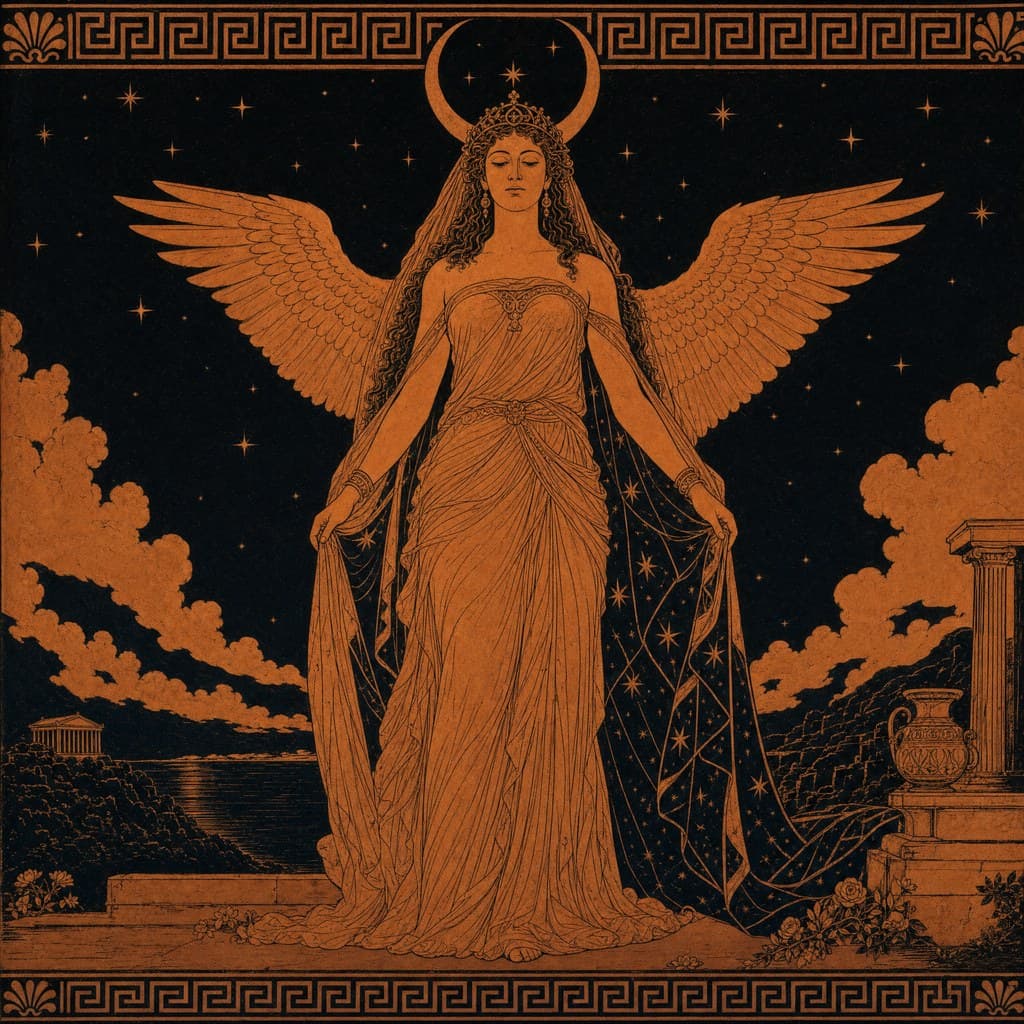 Selene — Attic Red-Figure — Square