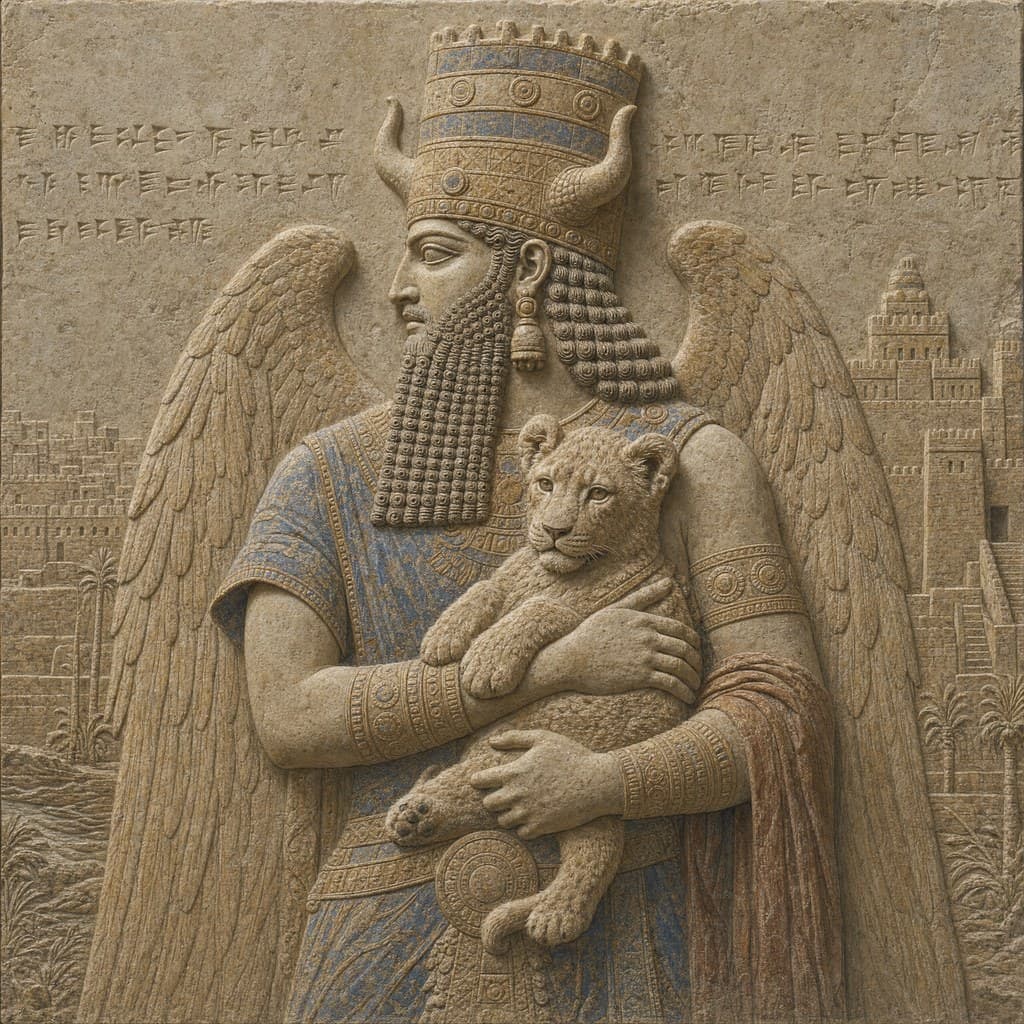Gilgamesh — Palace Relief — Square