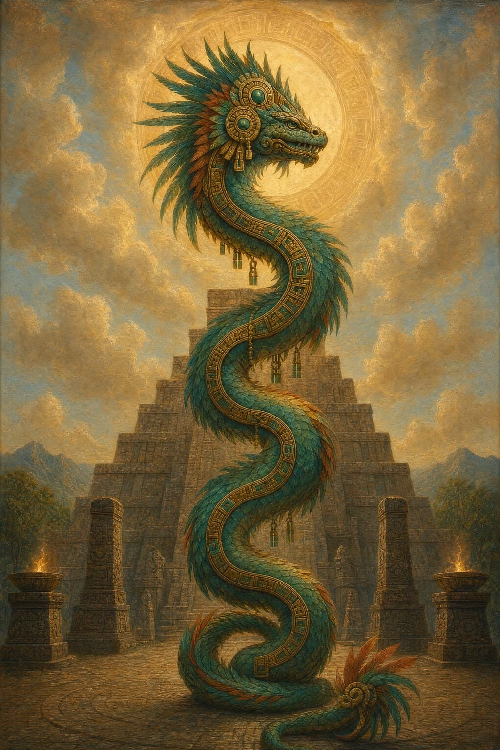 Quetzalcoatl — Renaissance Oil — Portrait