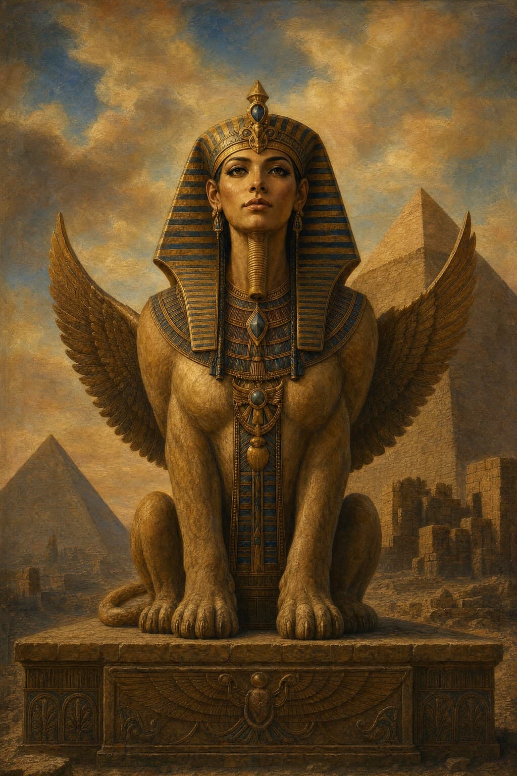 The Sphinx — Renaissance Oil — Portrait