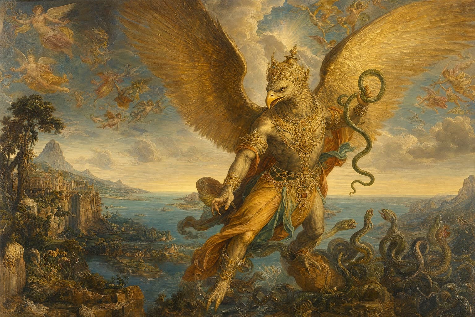 Garuda — Renaissance Oil — Second Study — Cinematic