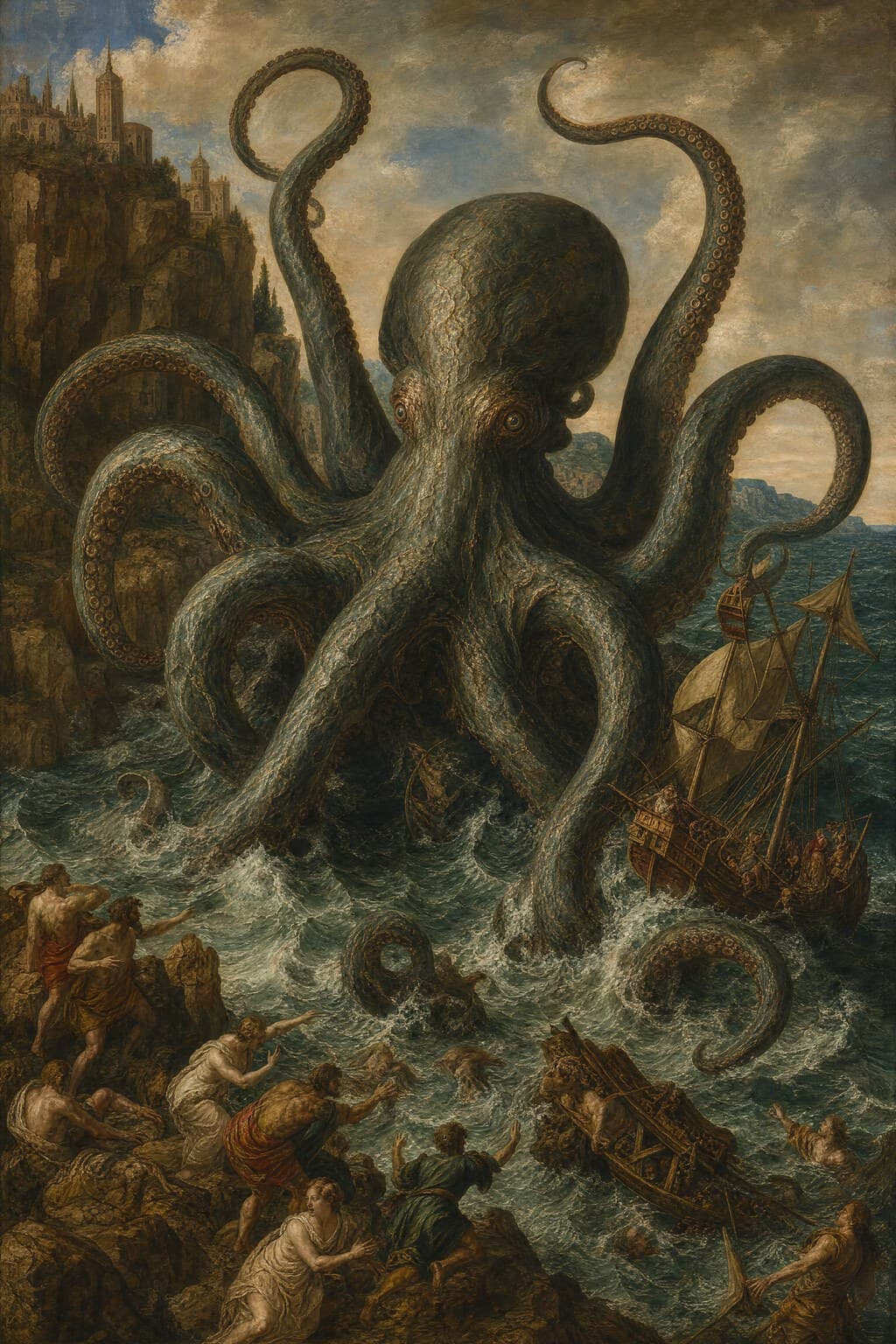 The Kraken — Renaissance Oil — Second Study — Portrait