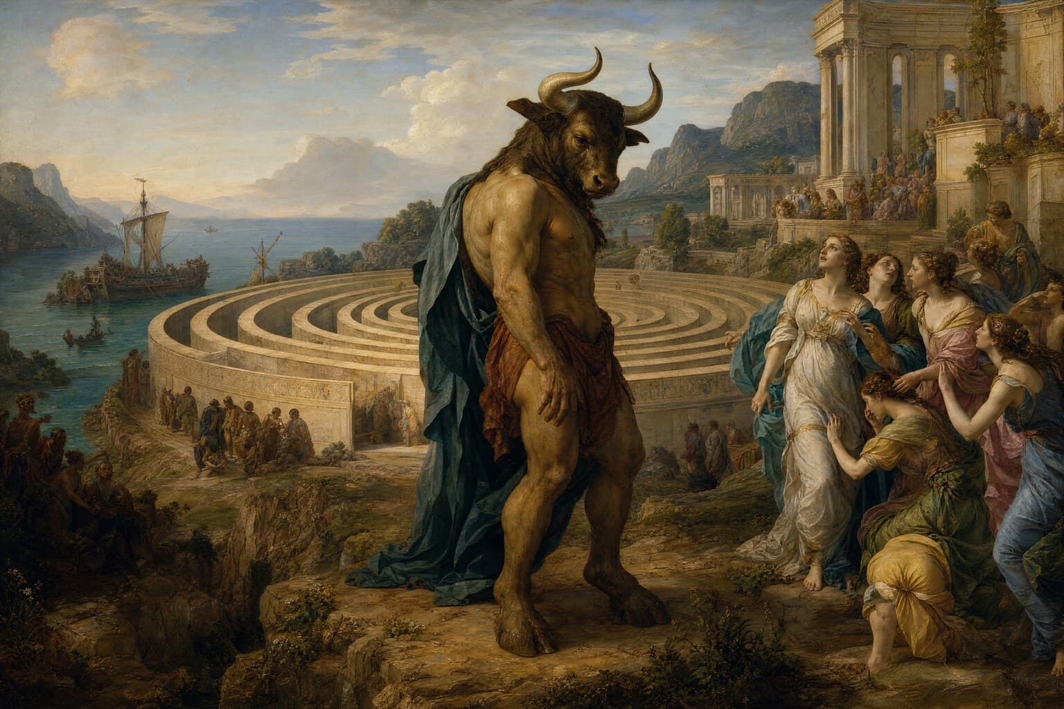 The Minotaur — Renaissance Oil — Second Study — Cinematic
