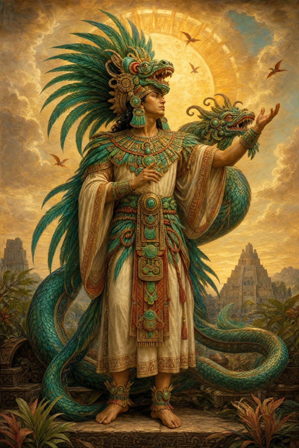 Quetzalcoatl — Renaissance Oil — Second Study — Portrait