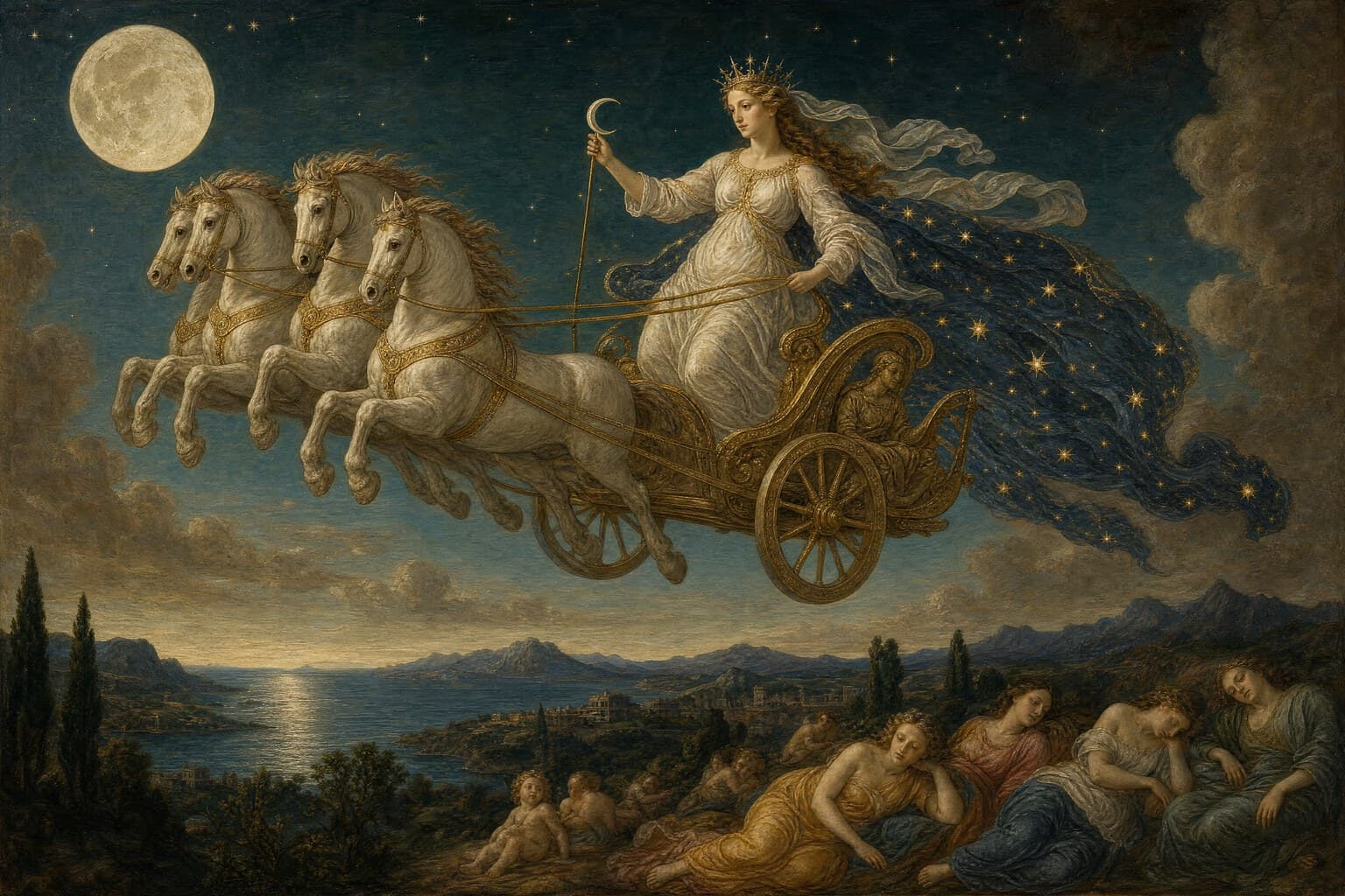 Selene — Renaissance Oil — Second Study — Cinematic