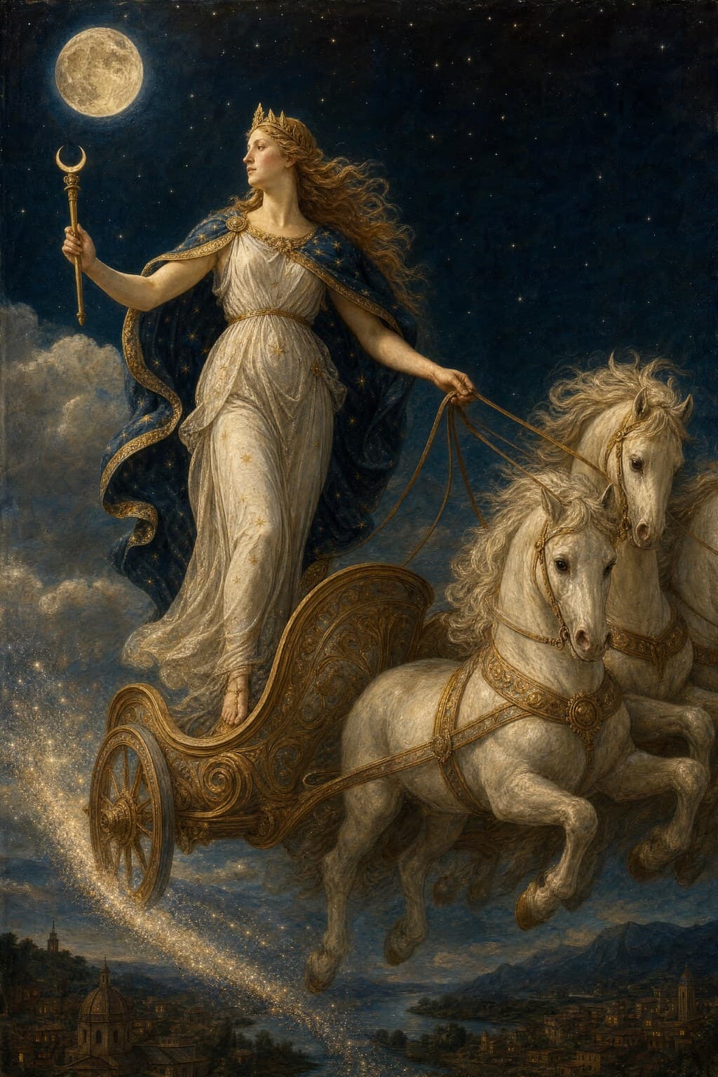 Selene — Renaissance Oil — Second Study — Portrait