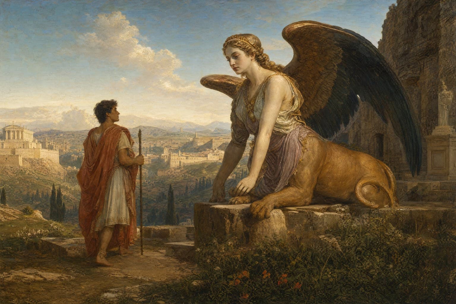 The Sphinx — Renaissance Oil — Second Study — Cinematic