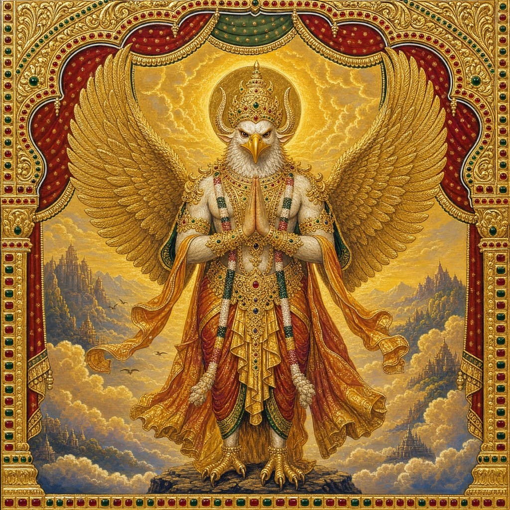 Garuda — Tanjore Gold — Square
