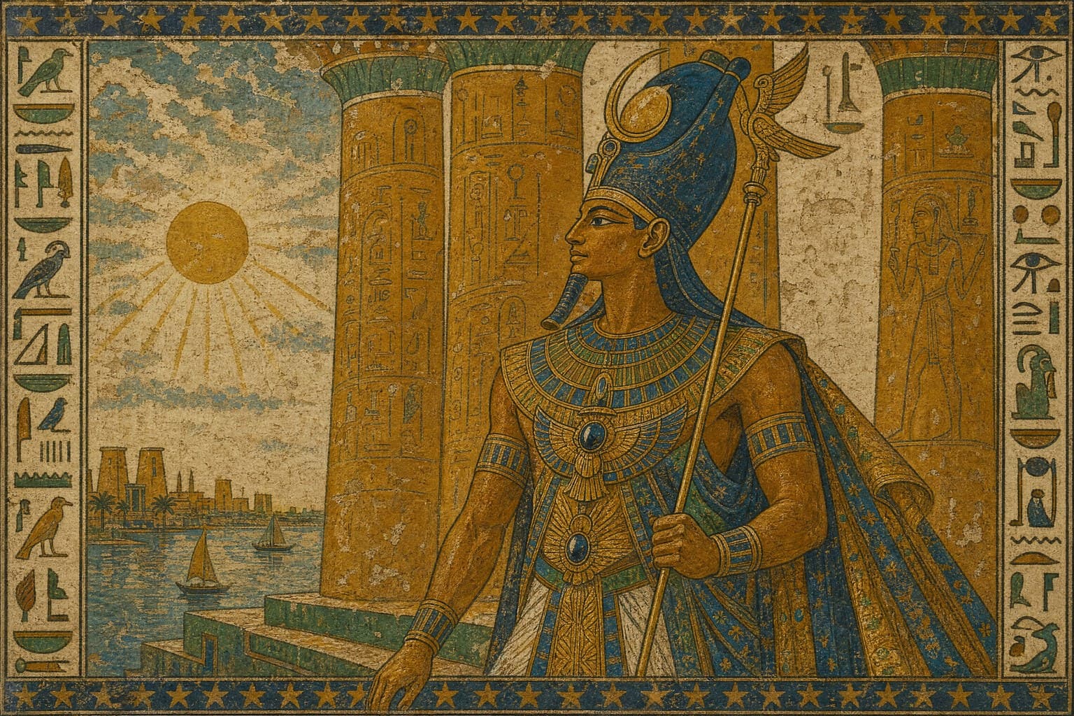 The Nile — Tomb-Wall Painting — Cinematic