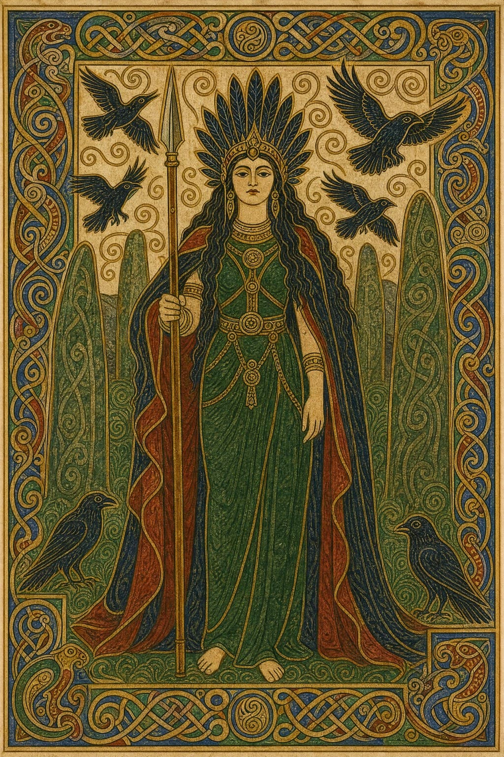 The Morrígan — Illuminated Manuscript