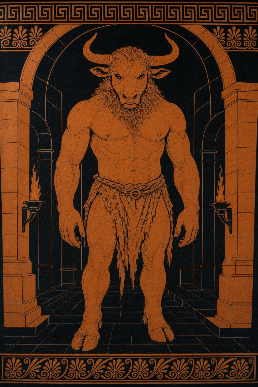 The Minotaur — Attic Red-Figure
