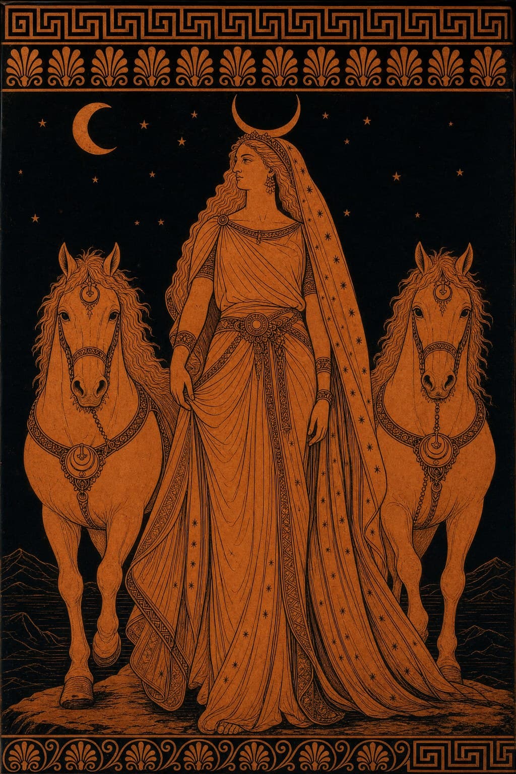Selene — Attic Red-Figure