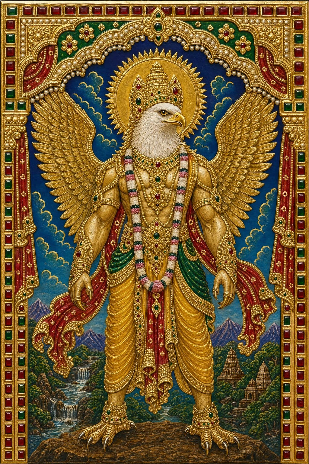 Garuda — Tanjore Gold