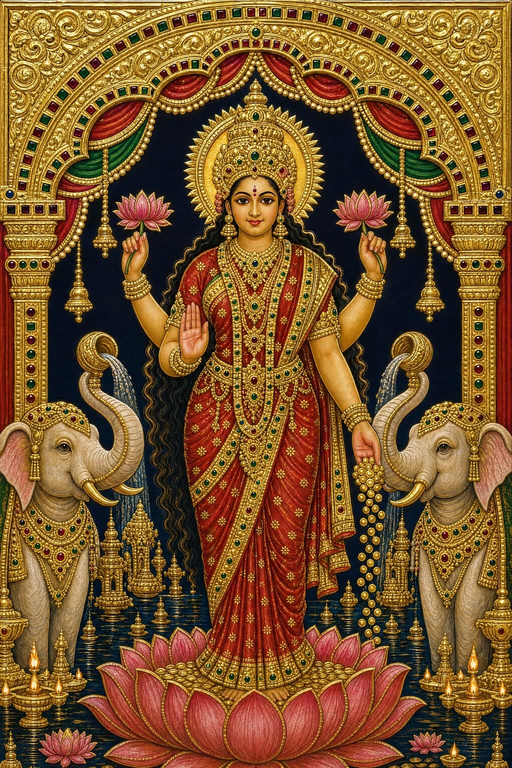 Lakshmi — Tanjore Gold