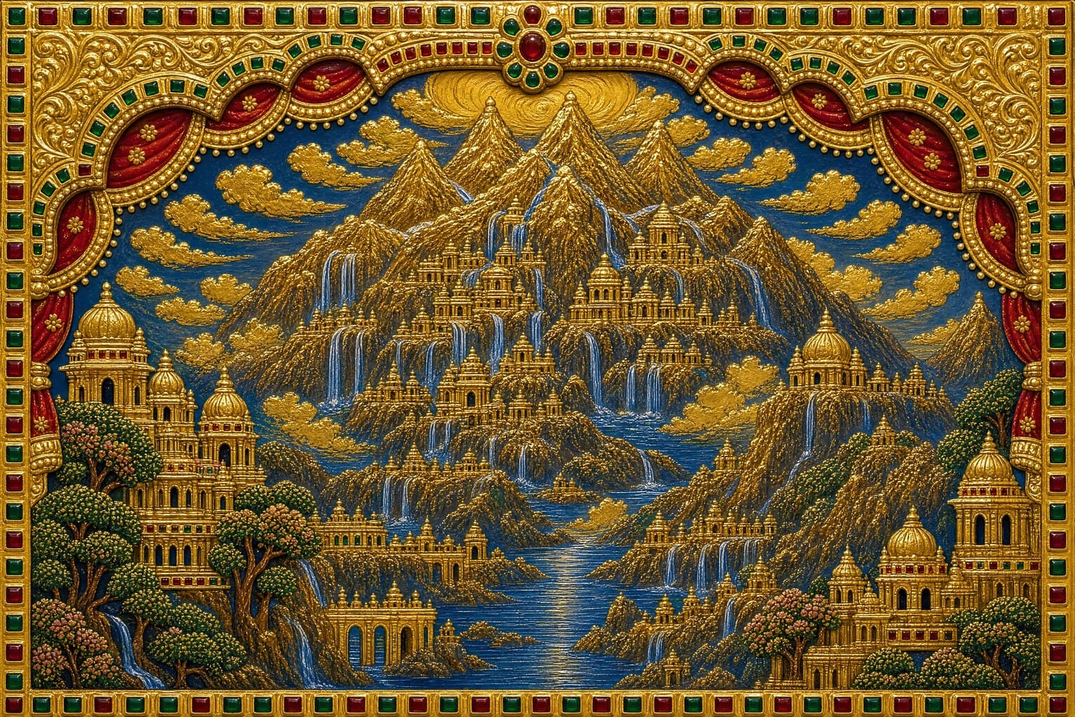 Mount Meru — Tanjore Gold