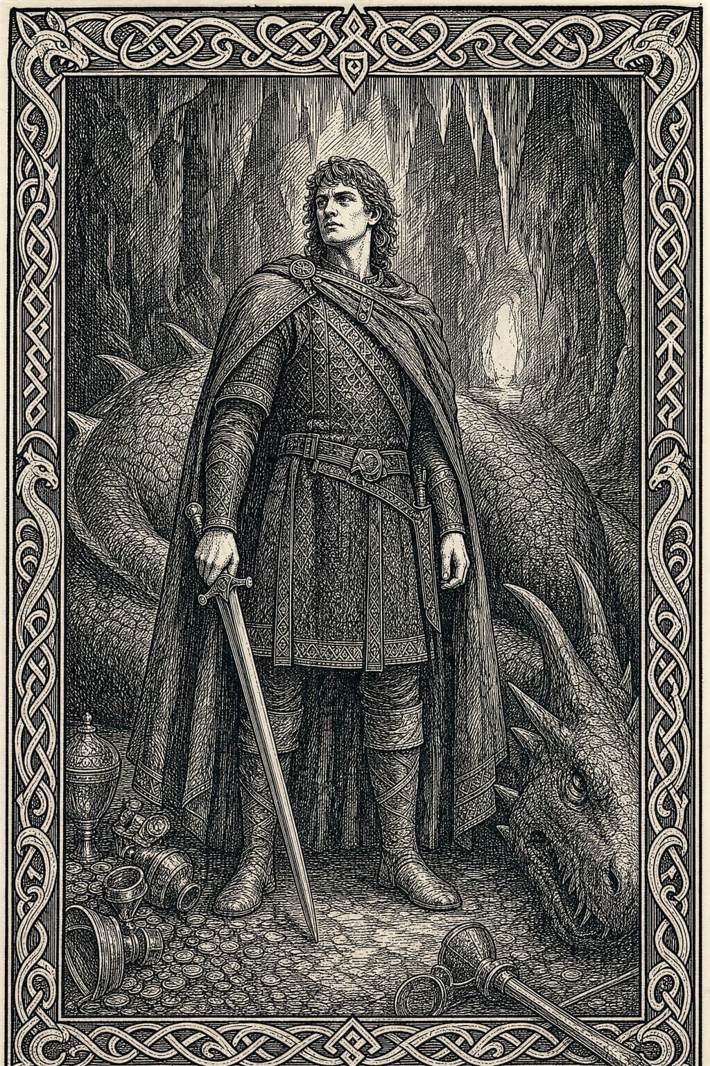 Sigurd — Saga Woodcut
