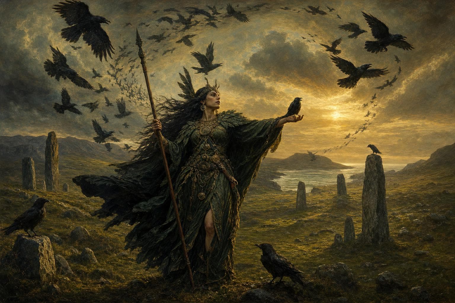 The Morrígan — the cinematic scene